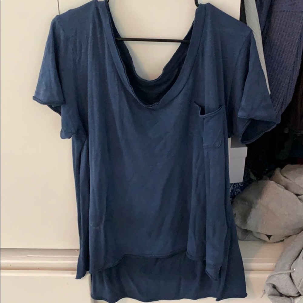 FREE PEOPLE NAVY TEE